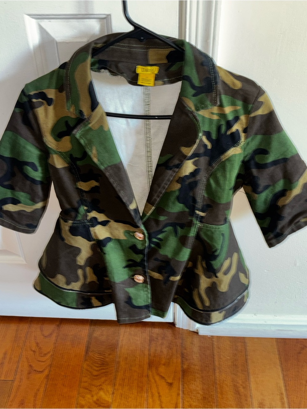 Camouflage Short Blazer Jacket - Green Camo